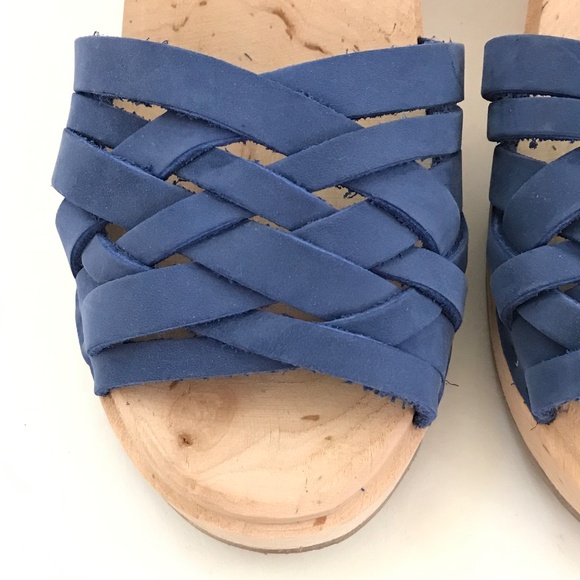 LOTTA’S From Stockholm Clog Sandals Peep Toe Blue Women’s Size 10.5 EU 42 - Picture 4 of 16